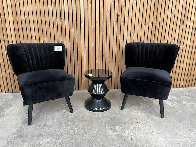 Set van 2 fauteuils en bijzet tafeltje - afbeelding 1 van  6