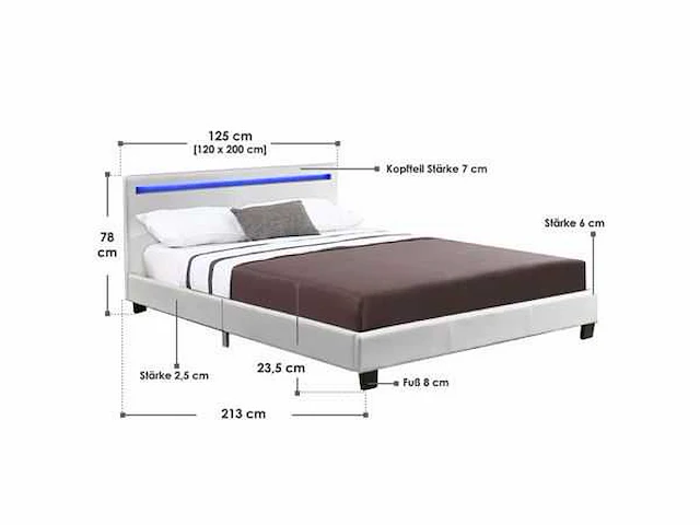 Set van 2 gestoffeerde bedden verona 120 x 200 cm - afbeelding 4 van  4