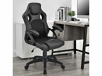 Set van 2 gestoffeerde bureaustoelen met verstelbare rugleuning - afbeelding 6 van  8