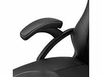 Set van 2 gestoffeerde bureaustoelen met verstelbare rugleuning - afbeelding 7 van  8