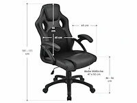 Set van 2 gestoffeerde bureaustoelen met verstelbare rugleuning - afbeelding 8 van  8