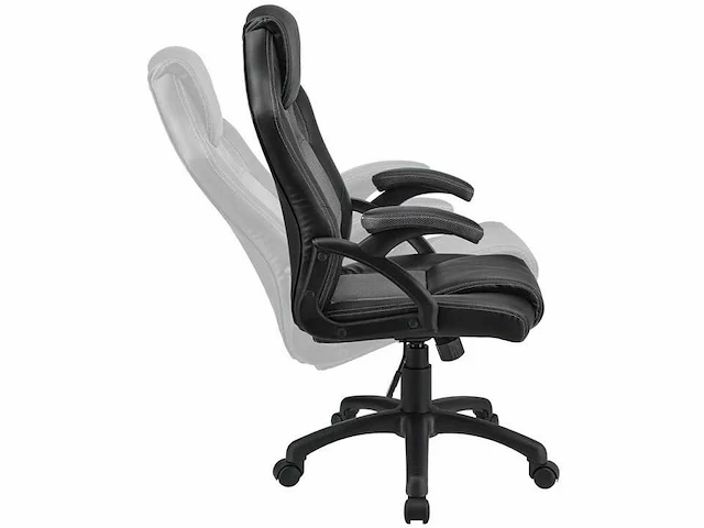 Set van 2 gestoffeerde bureaustoelen met verstelbare rugleuning - afbeelding 9 van  11