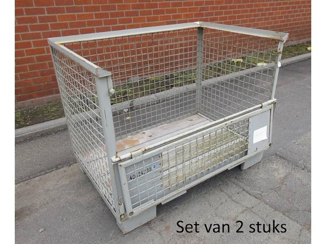 Set van 2 gitterboxen 1240x835x970mm - afbeelding 1 van  2