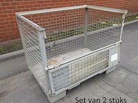 Set van 2 gitterboxen 1240x835x970mm - afbeelding 1 van  2