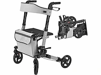 Set van 2 grijze rollators - opvouwbaar loophulpmiddel - afbeelding 2 van  5