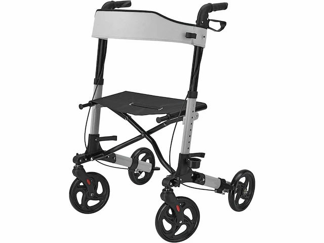 Set van 2 grijze rollators - opvouwbaar loophulpmiddel - afbeelding 3 van  5