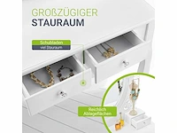 Set van 2 kaptafels met spiegel, kruk en 4 lades - afbeelding 2 van  7