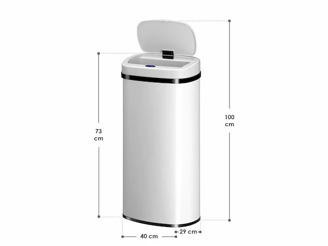 Set van 2 keukenbakken met witte bewegingssensor 70l - afbeelding 3 van  4