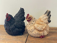 Set van 2 kippen liggend h22cm x l27cm - afbeelding 1 van  1