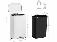 Set van 2 kitchen trash 50l pedaal, met emmer - afbeelding 3 van  7