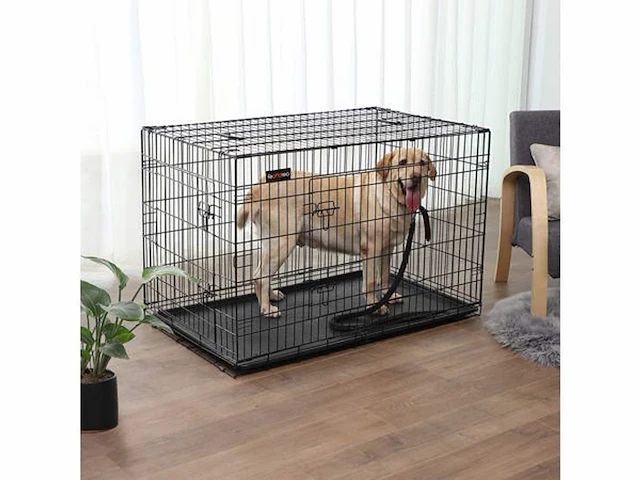 Set van 2 kooien voor honden, 2 deuren, opvouwbaar - afbeelding 1 van  8