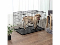 Set van 2 kooien voor honden, 2 deuren, opvouwbaar - afbeelding 1 van  8