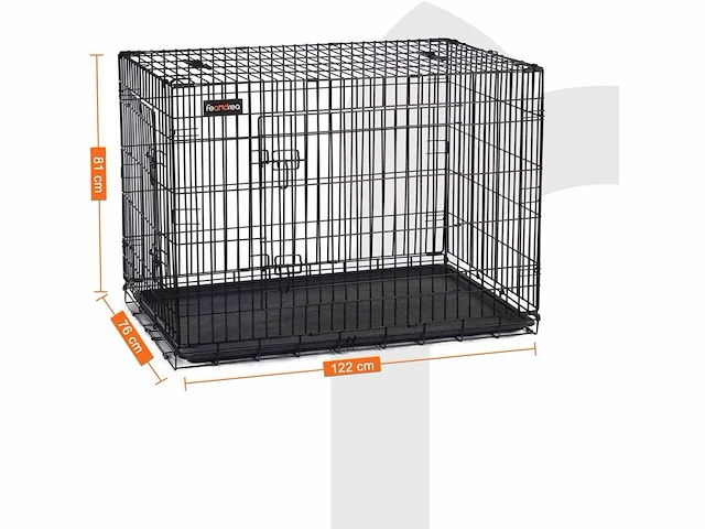 Set van 2 kooien voor honden, 2 deuren, opvouwbaar - afbeelding 3 van  8