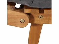 Set van 2 loungestoelen met kussen acacia wood grey - afbeelding 7 van  9