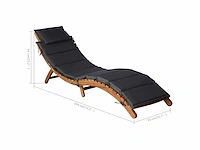 Set van 2 loungestoelen met kussen acacia wood grey - afbeelding 8 van  9