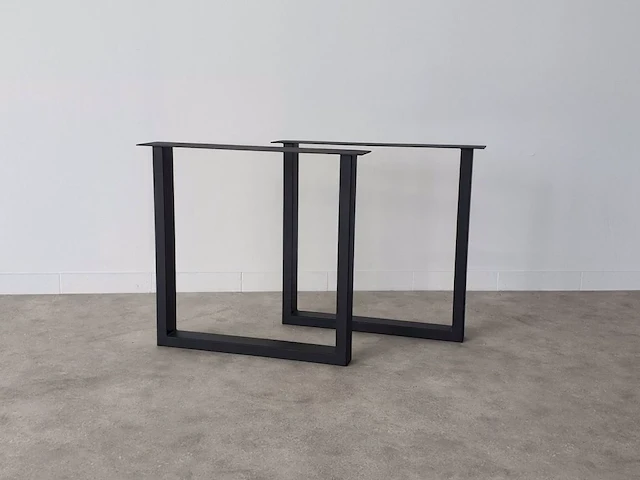 Set van 2 metalen design tafelpoten, rechthoekvorm - afbeelding 1 van  3