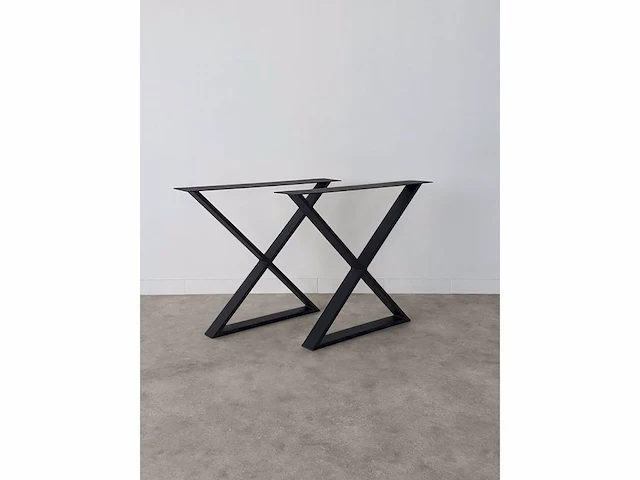 Set van 2 metalen design tafelpoten, x-vorm - afbeelding 1 van  2