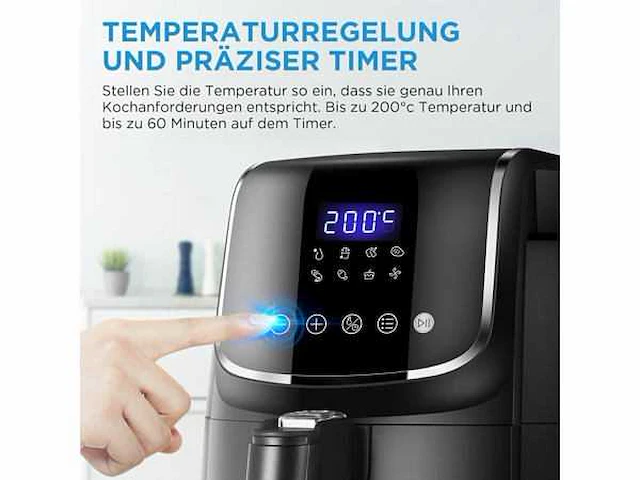 Set van 2 midea olievrije friteuse 4l, airfryer 1500w - afbeelding 4 van  8