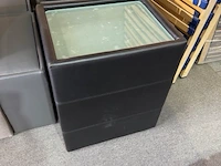 Set van 2: nachtkast zonder lades met glas. - afbeelding 1 van  1
