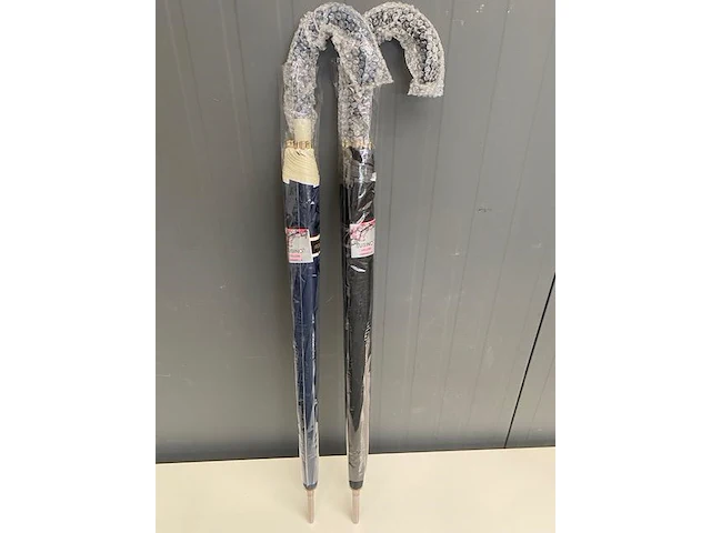 Set van 2 paraplus - susino deluxe - blauw & zwart - afbeelding 1 van  3