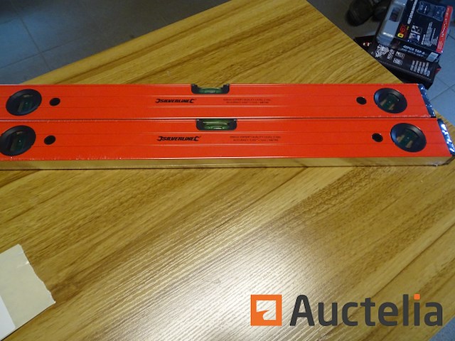 Set van 2 professioneel versterkte aluminium waterlagen silverline expert - afbeelding 1 van  4