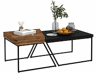 Set van 2 salontafels, salontafel, apart te gebruiken of set - afbeelding 2 van  4