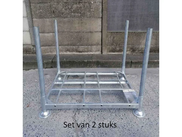 Set van 2 stapelrekken voor schoren 1400x1060x320mm - afbeelding 1 van  1