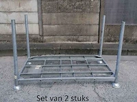 Set van 2 stapelrekken voor schoren 1880x1060x320mm - afbeelding 1 van  2