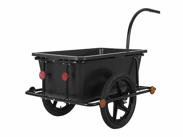 Set van 2 transportaanhangers met kunststof tank, luchtbanden en dekzeil - 90 l - afbeelding 5 van  7