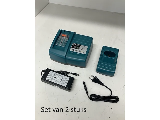 Set van 2 vervangende opladers voor makita 7,2v tot 18v nicd nimh en li-on batterijen - afbeelding 1 van  1