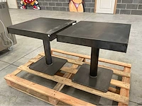 Set van 2 vierkante stalen salontafels – industriële stijl - afbeelding 1 van  4
