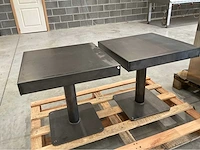 Set van 2 vierkante stalen salontafels – industriële stijl - afbeelding 2 van  4