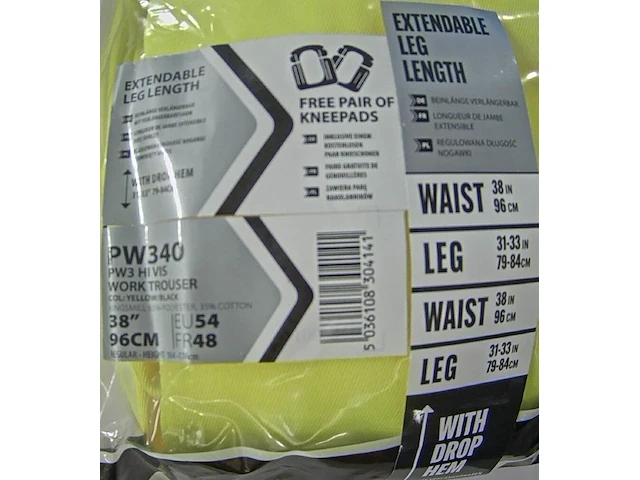 Set van 2 werkbroeken portwest pw3 hi-vis pw340 maat 54 - afbeelding 3 van  3