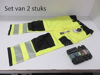 Set van 2 werkbroeken portwest pw3 hi-vis pw340 maat 56 - afbeelding 1 van  3