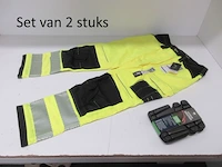 Set van 2 werkbroeken portwest pw3 hi-vis pw340 maat 58 - afbeelding 1 van  3