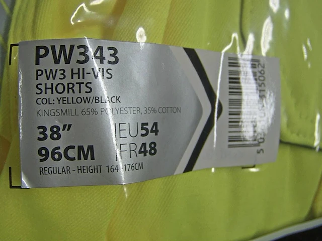 Set van 2 werkbroeken (shorts) portwest pw3 hi-vis pw343 maat 54 - afbeelding 3 van  3