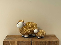 Set van 2 wolschapen h30cm & h17cm gold - afbeelding 2 van  2