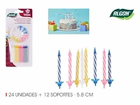 Set van 24 verjaardagskaarsen 24 sets - afbeelding 1 van  1