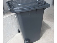 Set van 2x afvalcontainers 240l grijs
