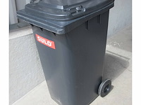 Set van 2x afvalcontainers 240l grijs - afbeelding 2 van  2