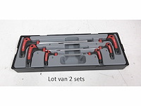 Set van 2x force t50637 t-greep kogelinbus sleutelset 6-delig - afbeelding 1 van  1