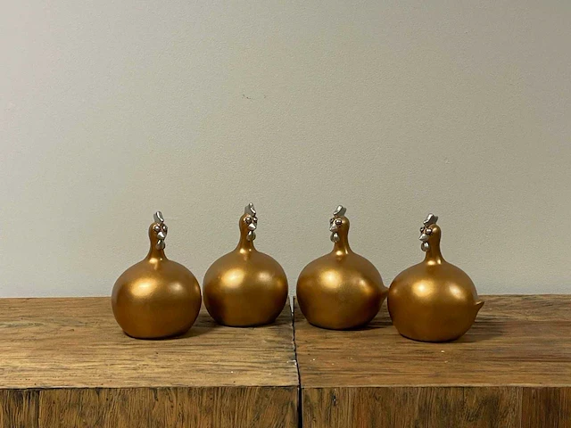 Set van 3 bolkippen h14cm gold - afbeelding 1 van  1