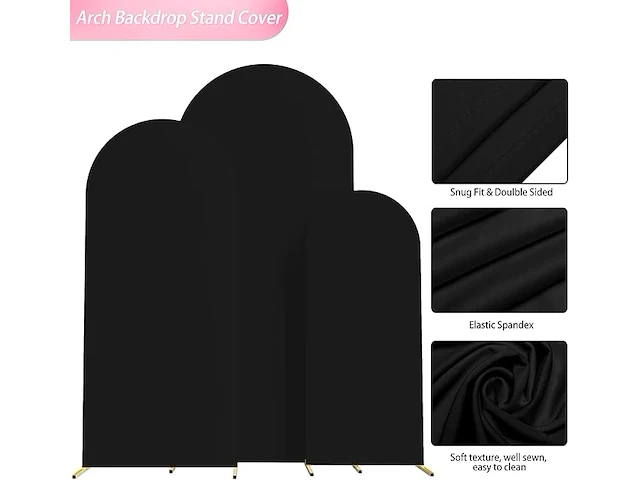 Set van 3 bruiloftsbooghoezen - afbeelding 2 van  4