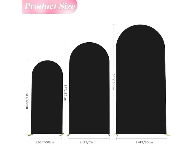 Set van 3 bruiloftsbooghoezen - afbeelding 3 van  4