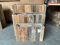 Set van 3 houten plantenbakken afe - afbeelding 2 van  6