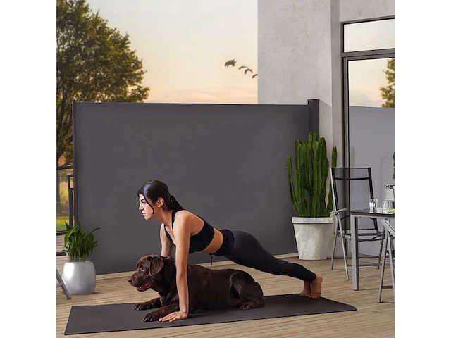 Set van 3 moderne zijluifels voor tuinen en terrassen - 500x200cm - afbeelding 1 van  10