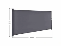 Set van 3 moderne zijluifels voor tuinen en terrassen - 500x200cm - afbeelding 7 van  10