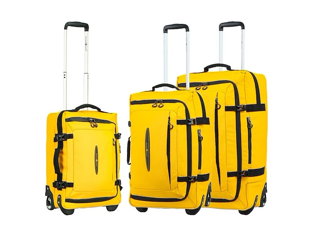 Set van 3 reistassen - 3 verschillende afmetingen - waterproof - 2 wielen - snowball - afbeelding 1 van  8