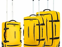 Set van 3 reistassen - 3 verschillende afmetingen - waterproof - 2 wielen - snowball - afbeelding 1 van  8