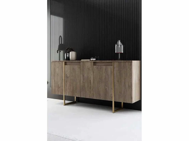 Set van 3 stuks - walnoot en gouden afwerking - afbeelding 11 van  13